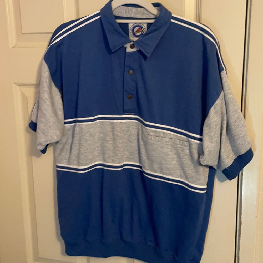 Vintage 90’s Greenline International Mens Color block Short Sleeve Polo Sz L